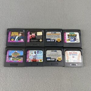 Lot of 8  Sega GameGear Game Cartridges World Series NHL Golf Jeopardy